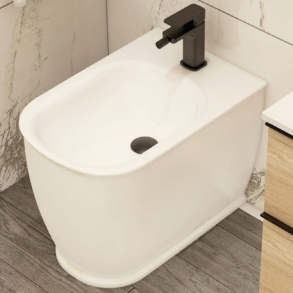IMEX Liberty Contemporary White Floorstanding Bidet - 540mm Projection