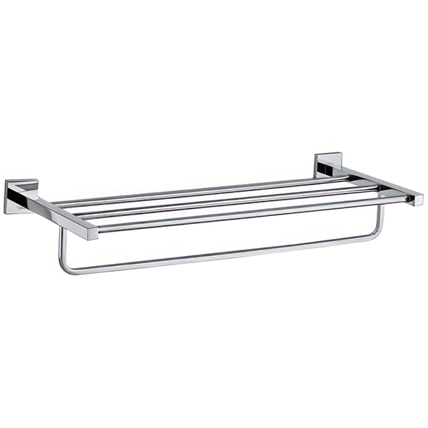 Jaguar Kubix Prime 600mm Wide Towel Shelf with Lower Hangers