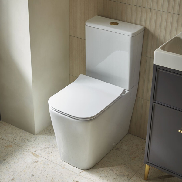Tavistock Compass Square 620mm Comfort Height Fully Enclosed Closed Coupled WC Pan with Cistern