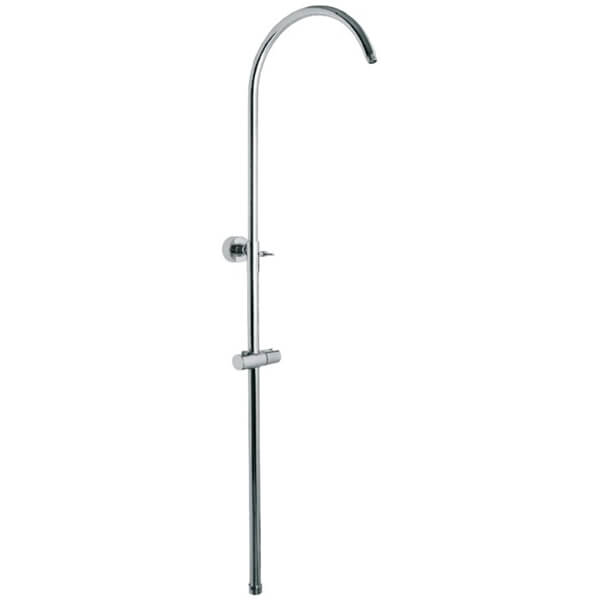 Jaquar 1400mm High Adjustable Round Exposed Shower Riser Rail - Wall Mounted