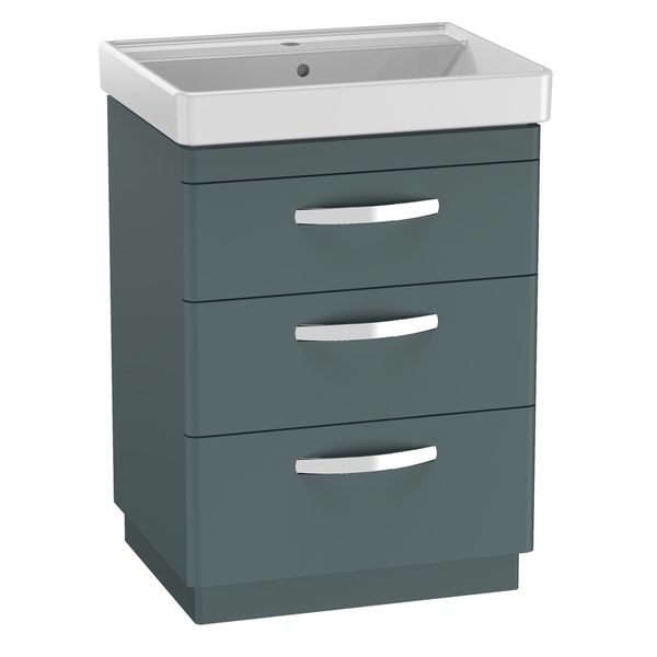 Additional image of Tavistock Compass Floorstanding Vanity Unit with Basin 604 x 850mm - Three Drawers