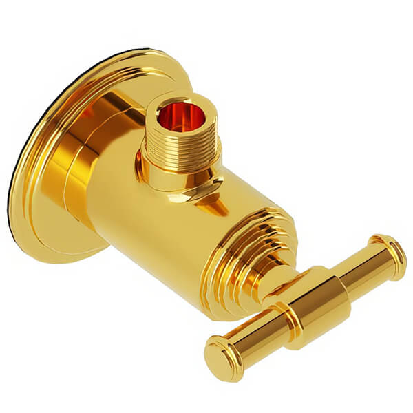Additional image of Jaquar Artize VIC Traditional Wall Mounted Round Angle Stop Valve with Wall Flange - Stick Handle