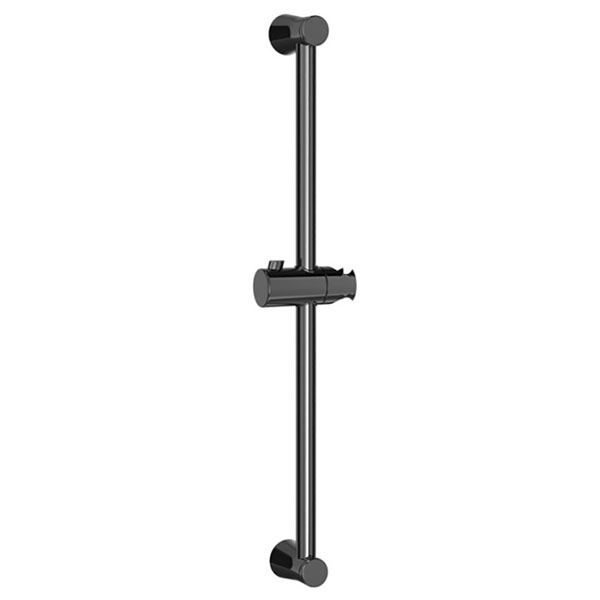 Jaquar Wall Mounted Slide Rail with Handset Holder - Black Chrome Finish - 600mm High