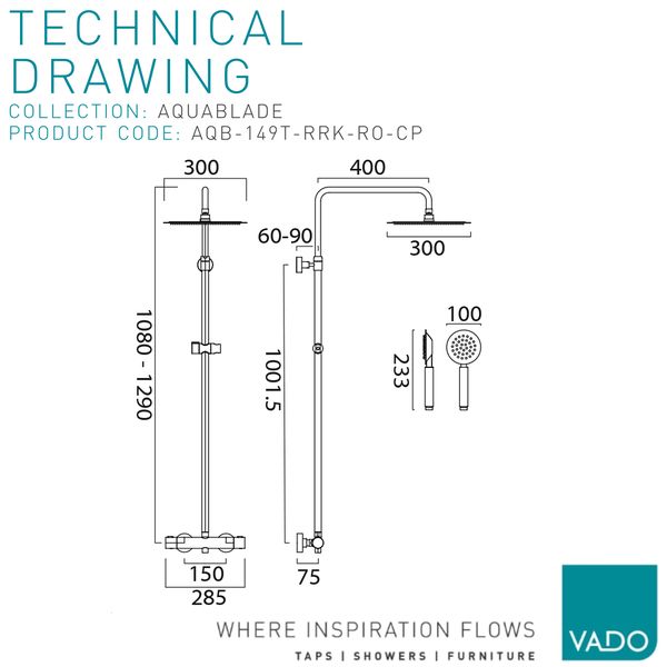 Technical drawing QS-V99516 / AQB-149T-RRK-RO-CP