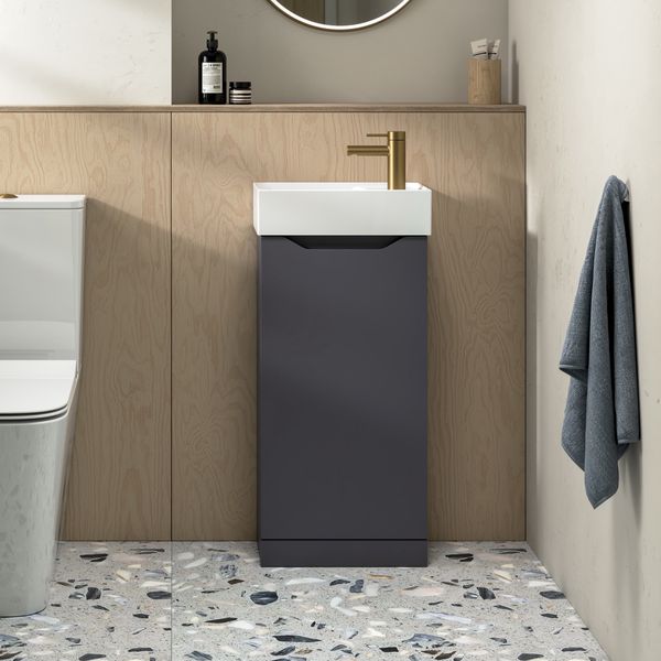 Alternate image of Tavistock Nimble Floorstanding Cloakroom Vanity Unit with Basin - 400 x 860mm - 1 Door