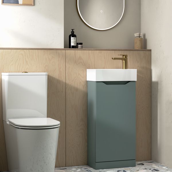 Alternate image of Tavistock Nimble Floorstanding Cloakroom Vanity Unit with Basin - 400 x 860mm - 1 Door