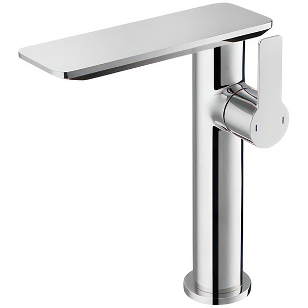Additional image of Flova Spring Chrome Basin Mixer Tap with Clicker Waste - Side Action Flat Handle - Deck Mounted