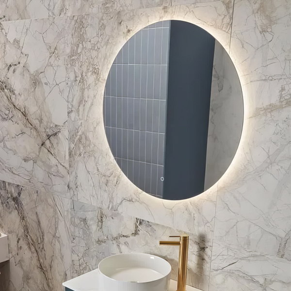 Tavistock Portal Round Dimmable LED Backlit Mirror with Demister Pad