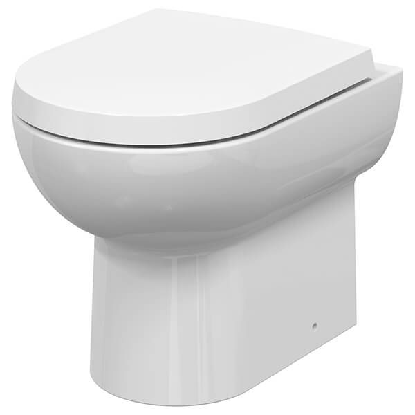 Nuie Isla Round Fully Back To Wall White WC Pan - 370 x 525mm