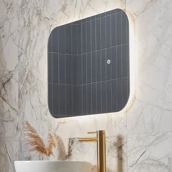 Tavistock Portal Rectangular Dimmable Backlit LED Mirror with Demister Pad