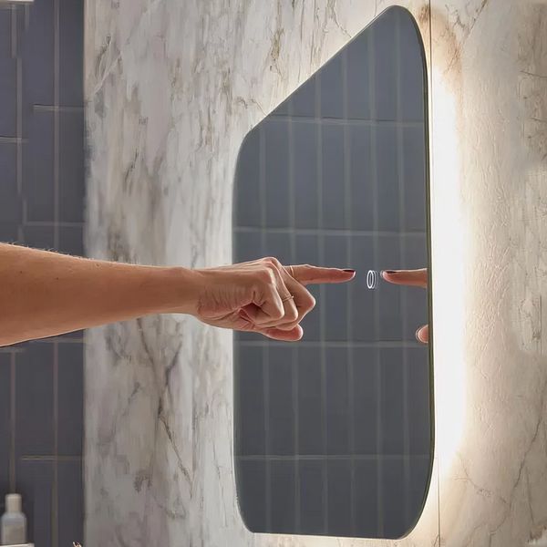 Alternate image of Tavistock Portal Rectangular Dimmable Backlit LED Mirror with Demister Pad