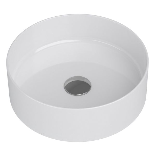 Tavistock Fen Round Ceramic Countertop Basin - 355 x 355mm