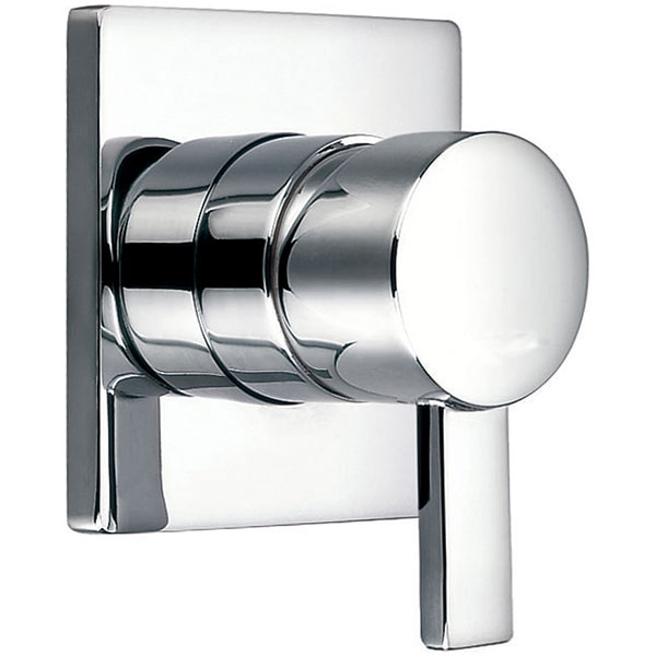 Flova Str8 Concealed Manual Shower Valve - Chrome - 1 Control - Square Trim