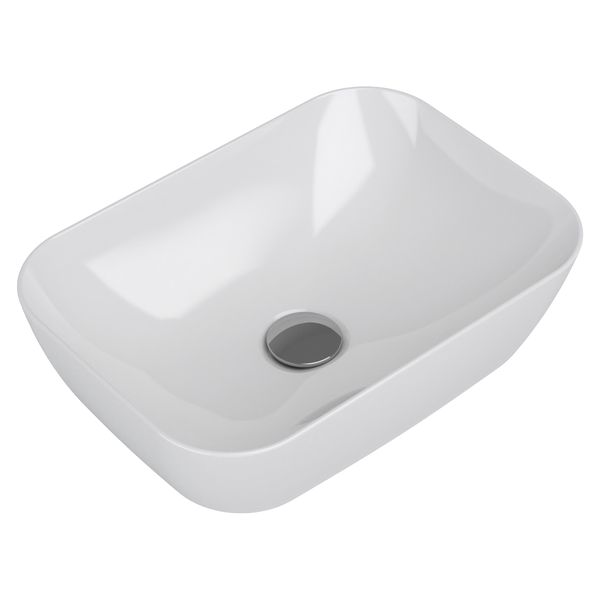 Tavistock Brook Gloss White Rectangular Countertop Basin - 460 x 332mm