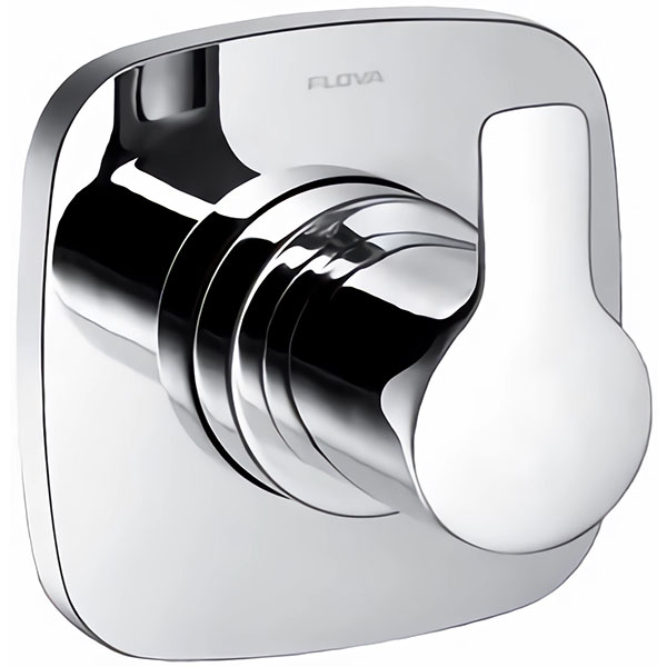 Flova Urban Diamond Chrome Concealed Shut Off Valve with 3 Way Diverter - 1 Control
