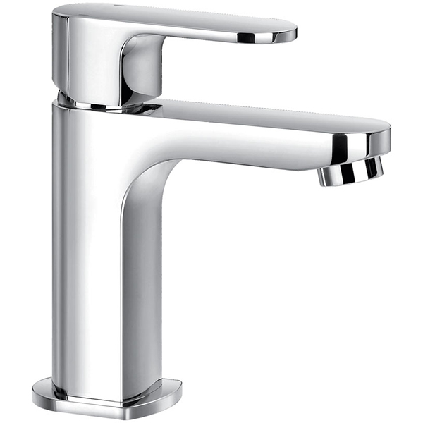Flova Smart Contemporary Basin Mixer Tap with Clicker Waste - Flat Lever Handle