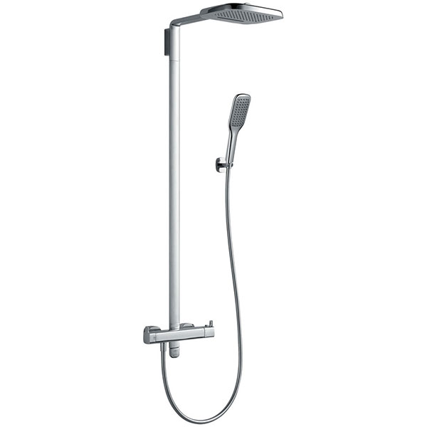 Flova Urban Chrome Exposed Thermostatic Shower Mixer Set