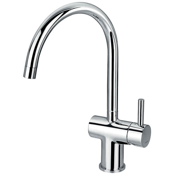 Flova Levo Chrome Kitchen Sink Mixer Tap with Swivel Spout - Stick Handle