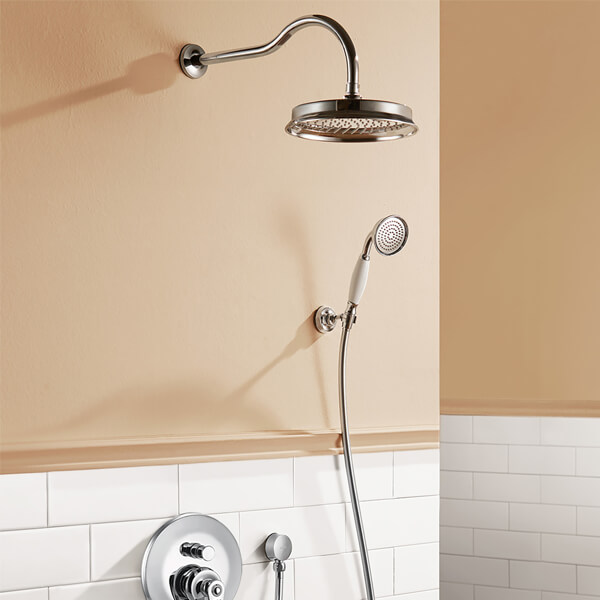 Flova Liberty Brass Round Rainshower Shower Head - 225mm
