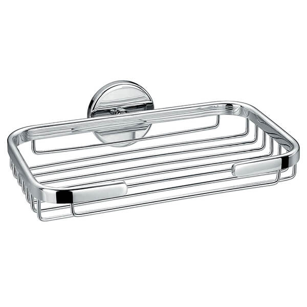 Flova Coco Wall Mounted Wired Soap Basket - Diamond Chrome Finish - 220 x 150mm
