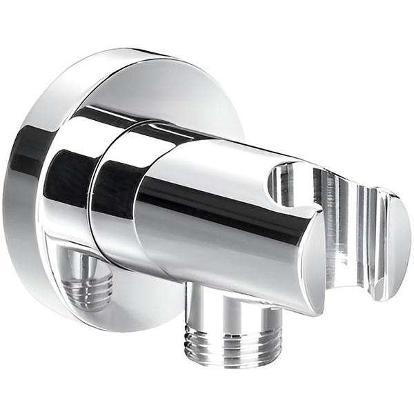 Flova Levo Round Wall Outlet Elbow With Shower Handset Holder