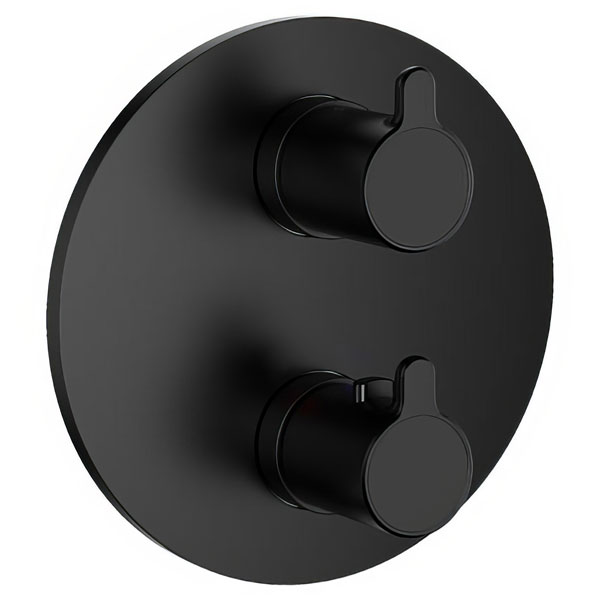 Additional image of Flova Moonlight Concealed SmartBox Round Shower Valve - Short Lever Handle