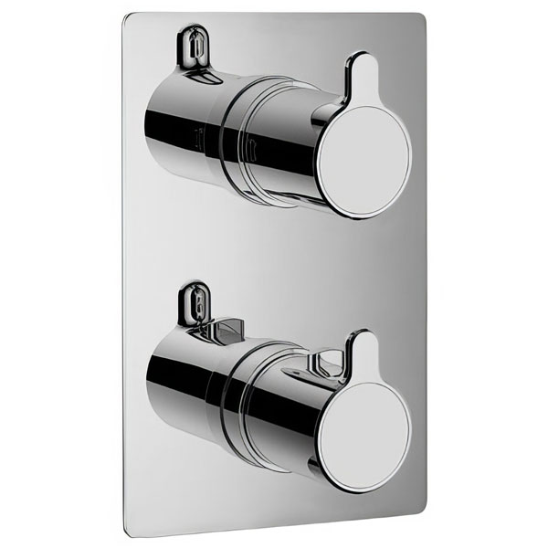 Flova Moonlight Concealed SmartBox Rectangular Finishing Set - Short Lever Handle