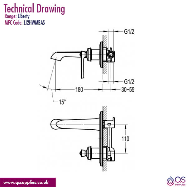 Technical drawing QS-V89457 / LI2HWMBAS