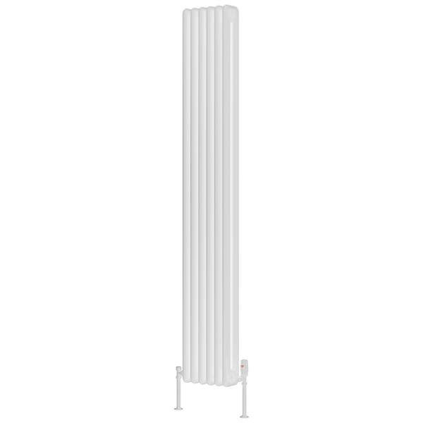 Reina Hedingham Vertical Column Radiator with Brackets - 1800mm High - Mild Steel