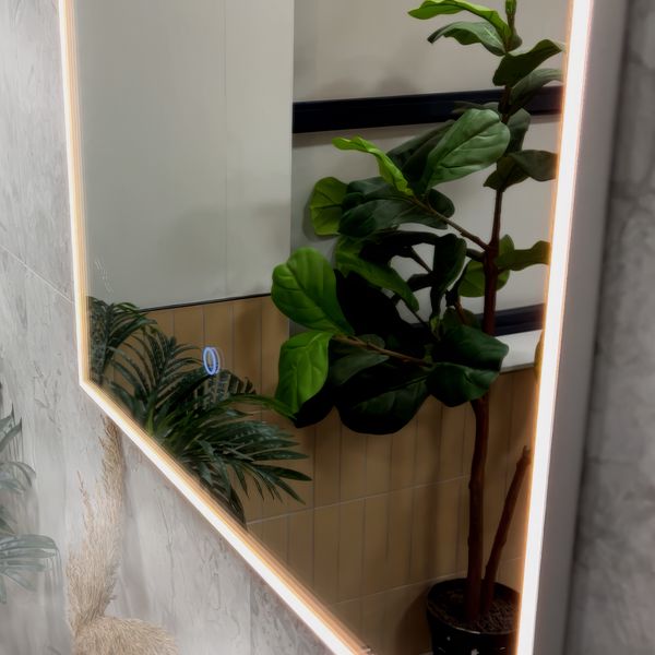 Alternate image of Tavistock Acumen Rectangular Dimmable Borderlit LED Mirror with Demister Pad