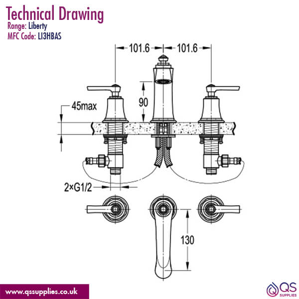 Technical drawing QS-V89458 / LI3HBAS