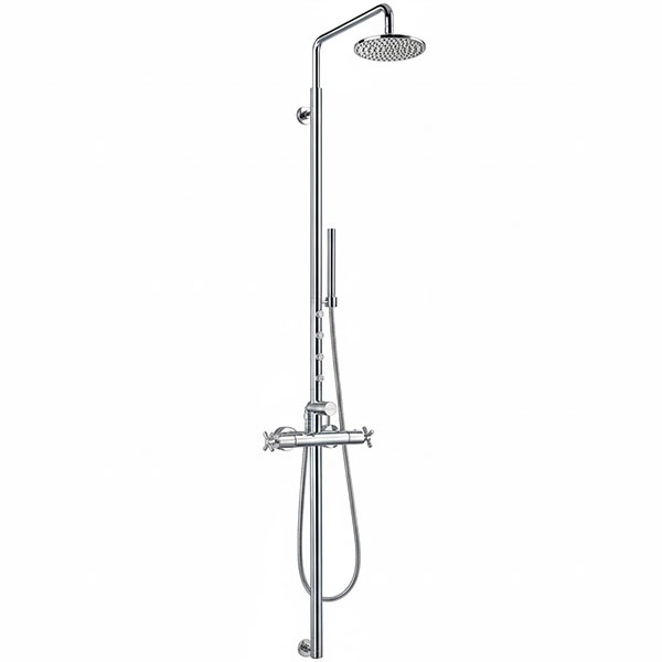 Flova XL Diamond Chrome Thermostatic Shower Column