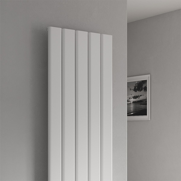 Additional image of Reina Caldaro Vertical Flat Panel Designer Radiator - Aluminium - 1800mm High