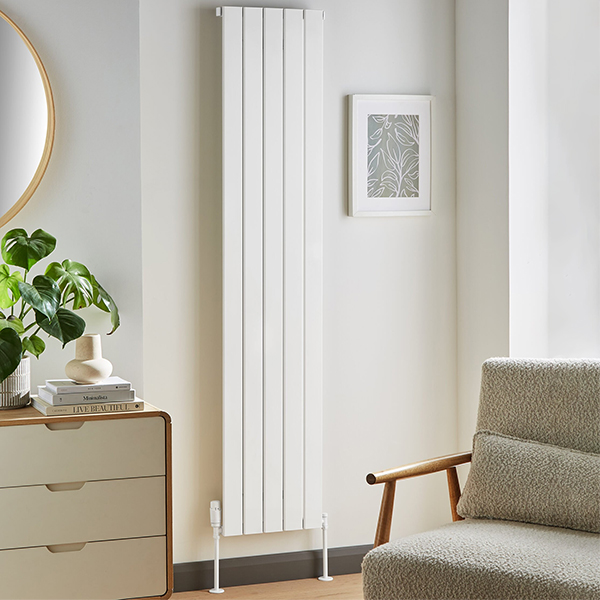 Kartell K-Rad Victoria Vertical Single Panel Radiator - Aluminium - 1775mm High