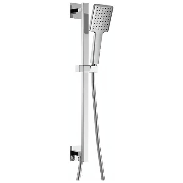 Additional image of Flova Quba Diamond Chrome Slide Rail Kit with Handshower and Smooth Hose