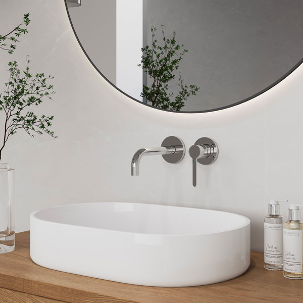 Flova Moonlight Wall Mounted 2-Hole Concealed Basin Or Bath Mixer Tap