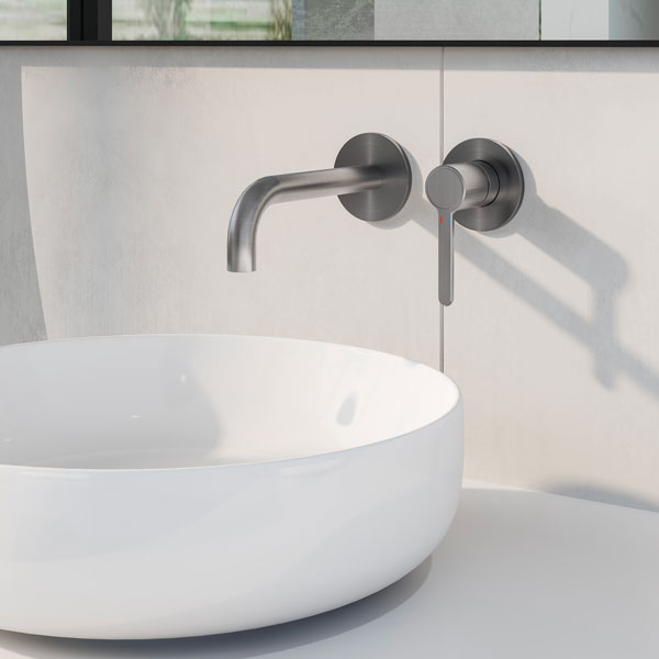 Alternate image of Flova Moonlight Wall Mounted 2-Hole Concealed Basin Or Bath Mixer Tap