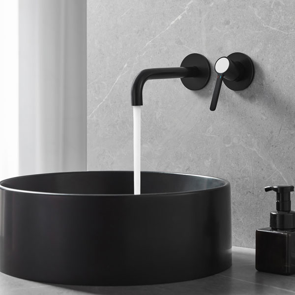 Alternate image of Flova Moonlight Wall Mounted 2-Hole Concealed Basin Or Bath Mixer Tap