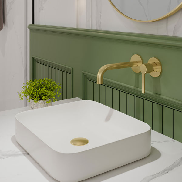 Alternate image of Flova Moonlight Wall Mounted 2-Hole Concealed Basin Or Bath Mixer Tap