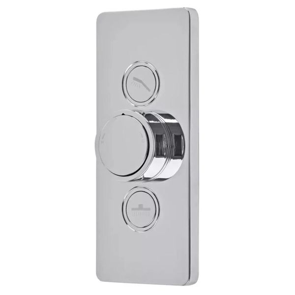 Tavistock Axiom Concealed Thermostatic Shower Valve - Rectangular Trim - 3 Controls