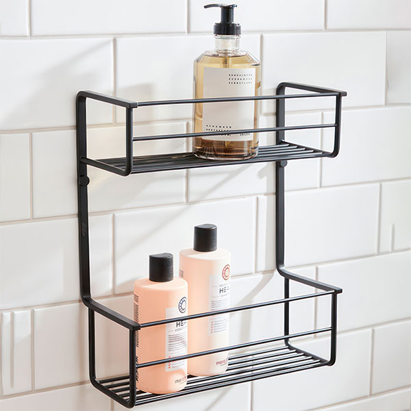 Alternate image of Miller Signature Contemporary Wall Mounted Shower Basket - Single or Double
