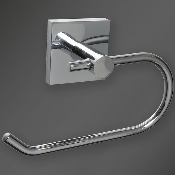 Miller Cube Contemporary Wall Mounted Chrome Toilet Roll Holder