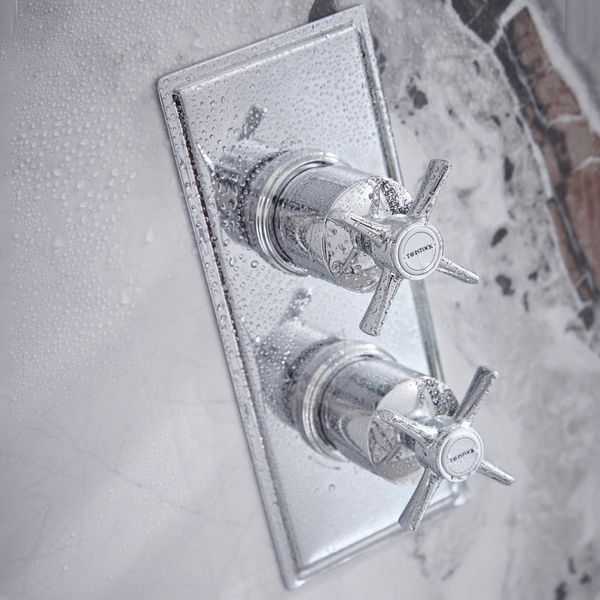 Alternate image of Tavistock Cheltenham Traditional Chrome Thermostatic Concealed Valve with Shower Set
