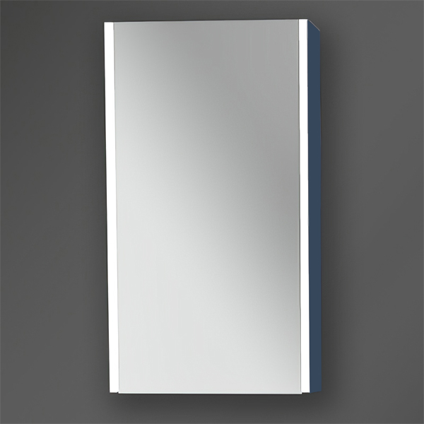 Miller City Wall Hung Mirror Cabinet with Linear LED Light - 1 Door