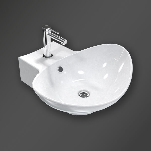 Miller 500 x 495mm Countertop or Wall Mounted Ceramic Basin