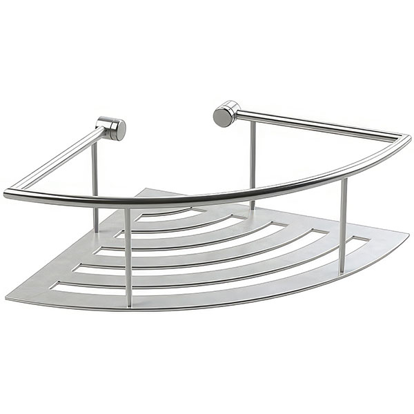 Miller Signature Wall Mounted Chrome Corner Shower Basket - 280 x 200mm