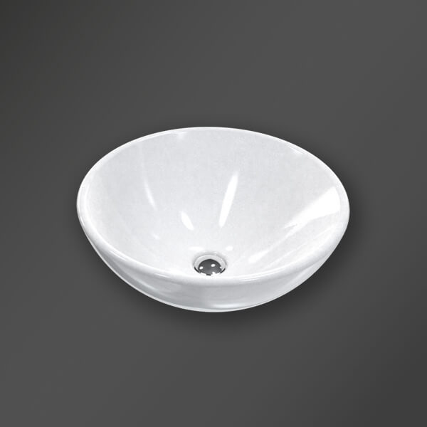 Miller 395mm Round Countertop White Basin