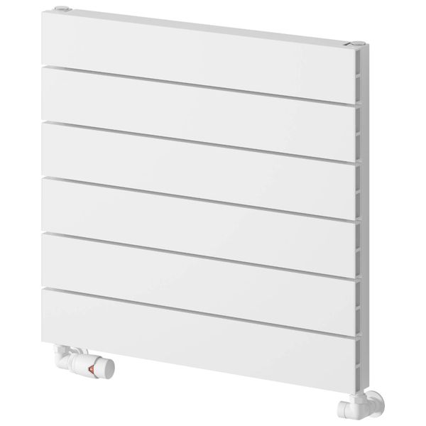 Reina Rienza Horizontal Flat Panel Radiator - Aluminium - 565mm High