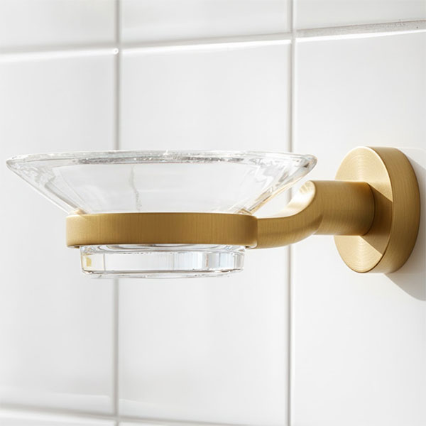 Additional image of Miller Bond Clear Glass Soap Tray with Holder - 110 x 145mm