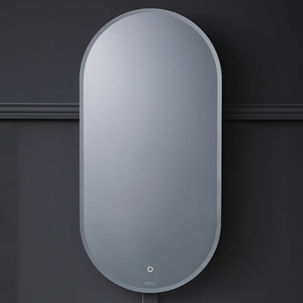 Miller Ambient Oval LED Backlit Mirror with Bevelled Edge and Demister Pad